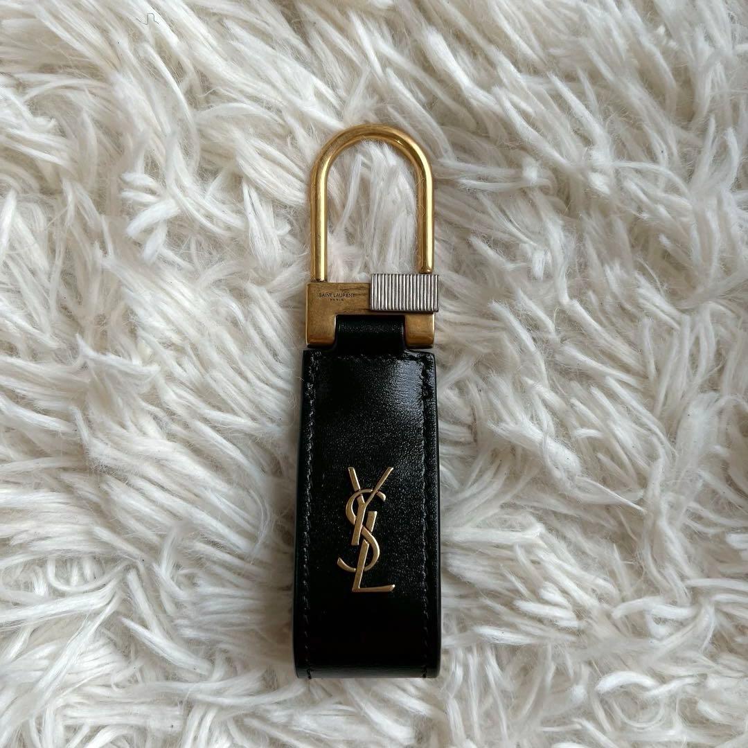 希少✨SAINT LAURENT PARIS YSLロゴレザーキーリング
