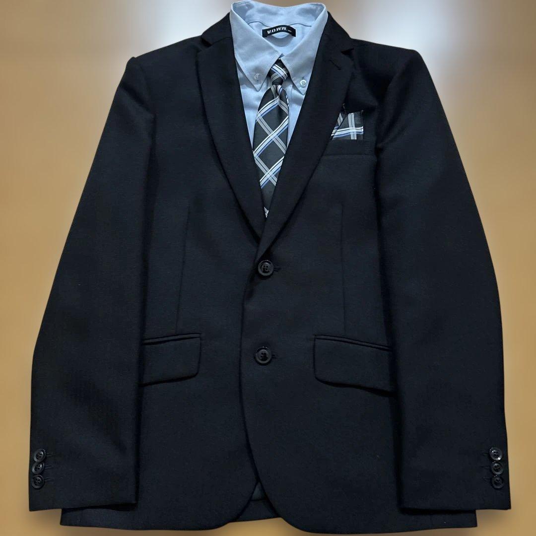 極美品　voww　165A 卒服　ブラック　スーツセット5点　タキヒョー　黒