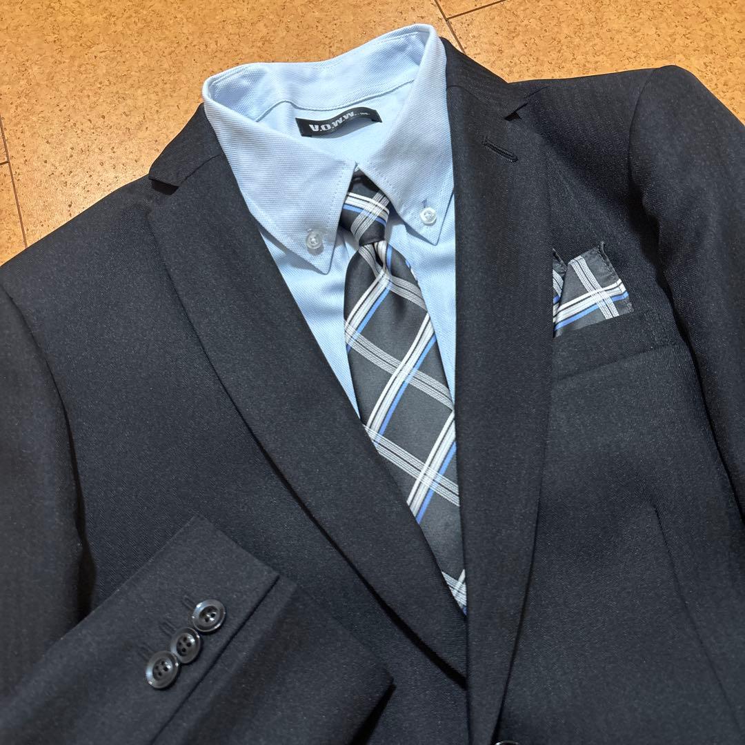 極美品　voww　165A 卒服　ブラック　スーツセット5点　タキヒョー　黒