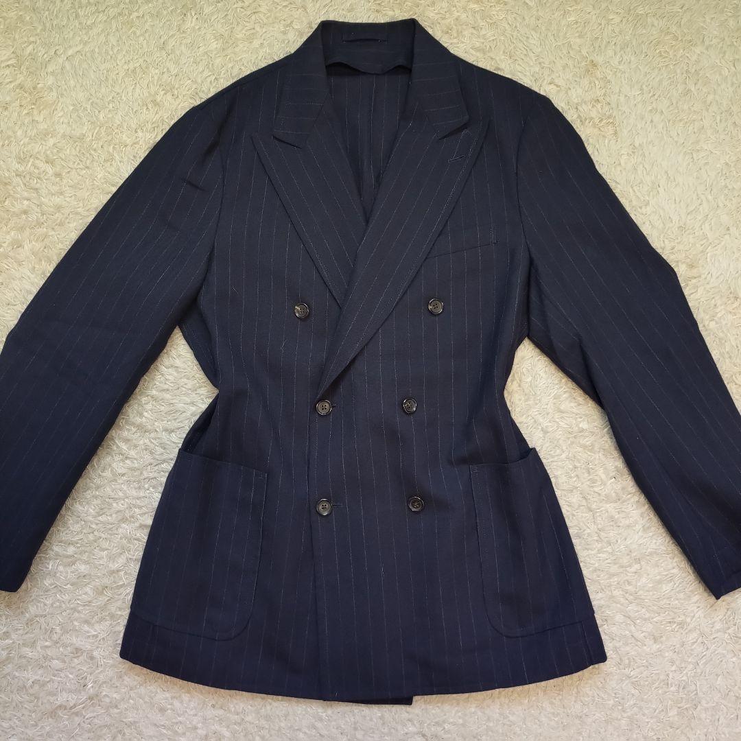 美品⭐トゥモローランド　ピルグリム　テーラードジャケット　ダブル　ネイビー　3L