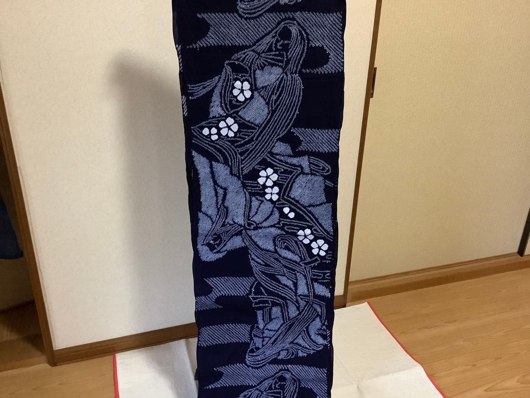 浴衣　有松絞り　浴衣反物　平安絵巻　木綿　藍染め