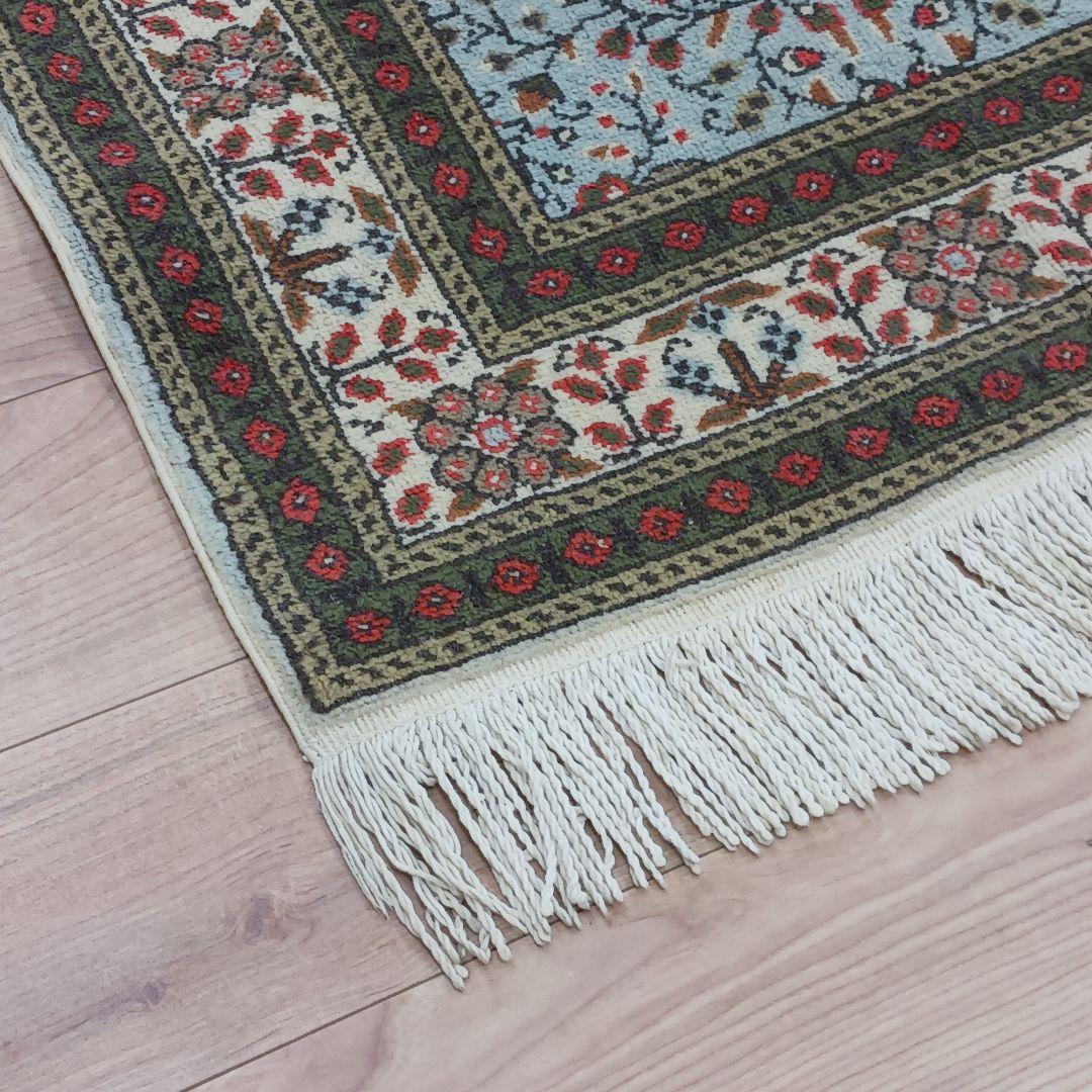 Y3352 トルコ カイセリ絨毯 ウール×コットン 手織り 182×116㎝