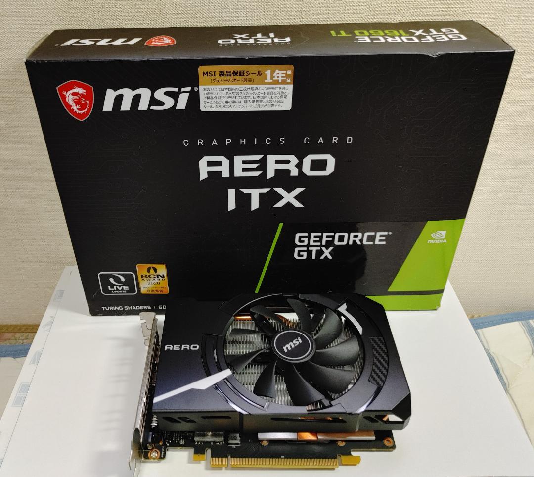 グラフィックボード・グラボ・ビデオカード MSI GeForce GTX 1660 Ti AERO ITX 6G