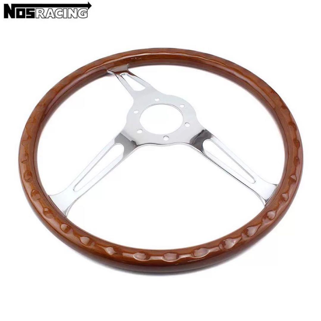 NARDI ナルディクラシックポリッシュウッドステアリング車ハンドル15センチ