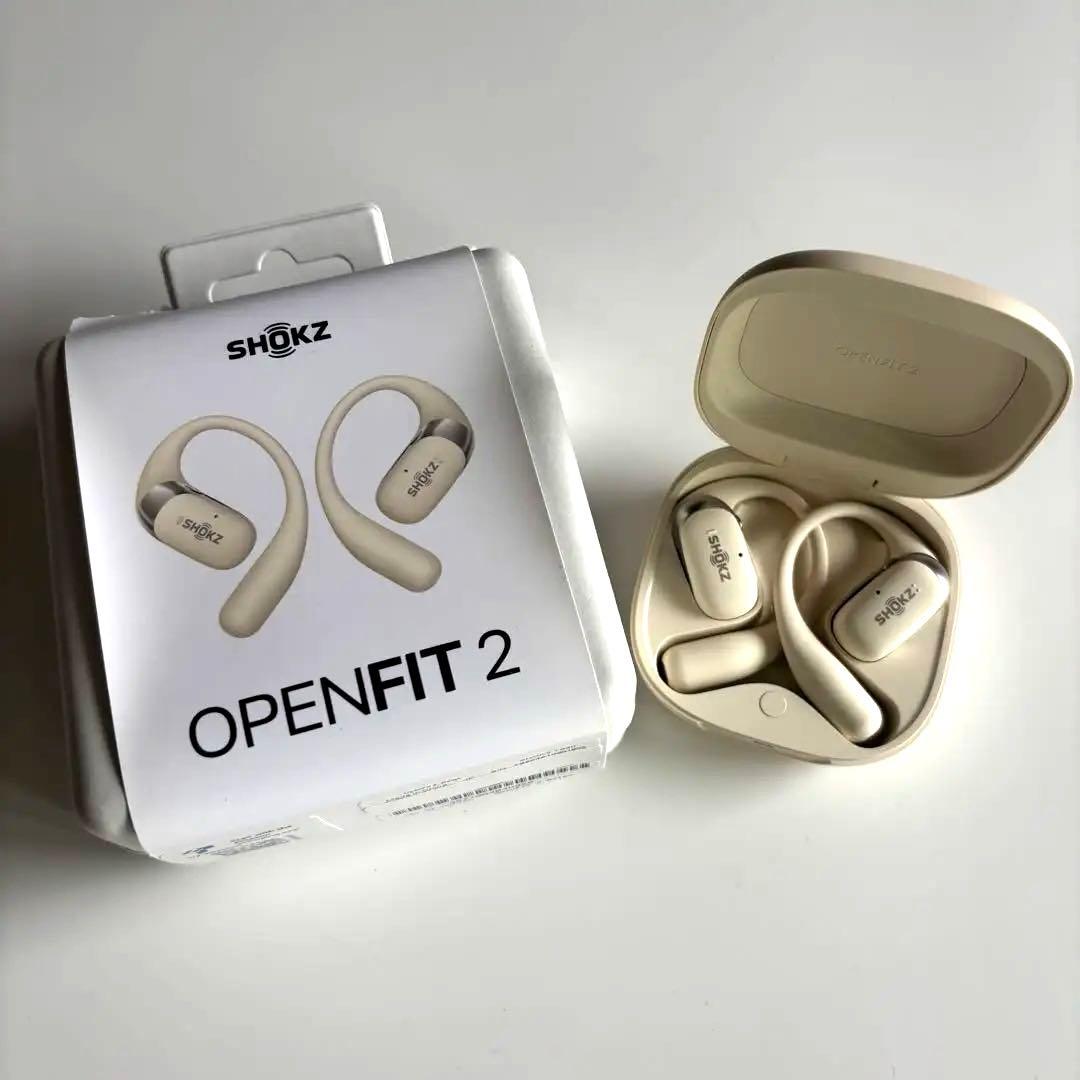 【美品！】SHOKZ OPENFIT2 骨伝導イヤホン ベージュ