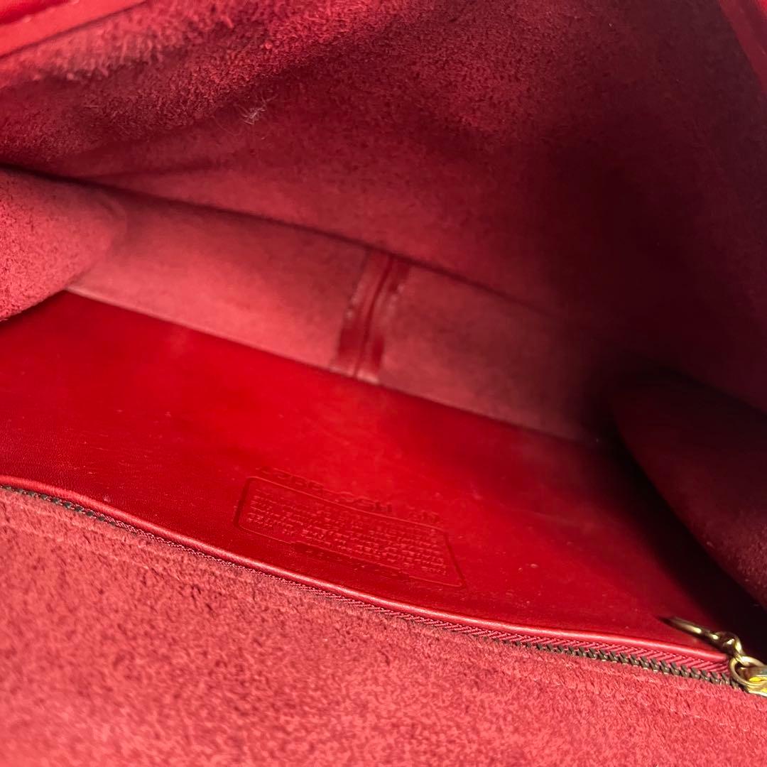 オールドコーチ 2way ハンドバッグ ウィリス レッド系　赤 斜め掛け◎