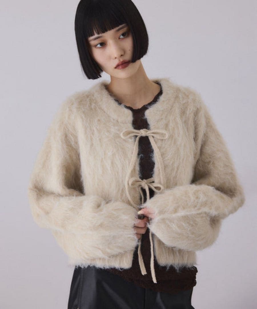 【美品 】ADAM ET ROPÉ アルパカフラッフィーカーディガン F