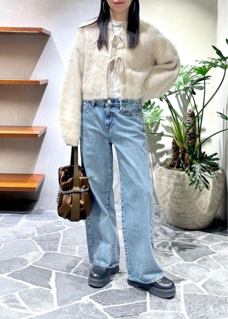 【美品 】ADAM ET ROPÉ アルパカフラッフィーカーディガン F