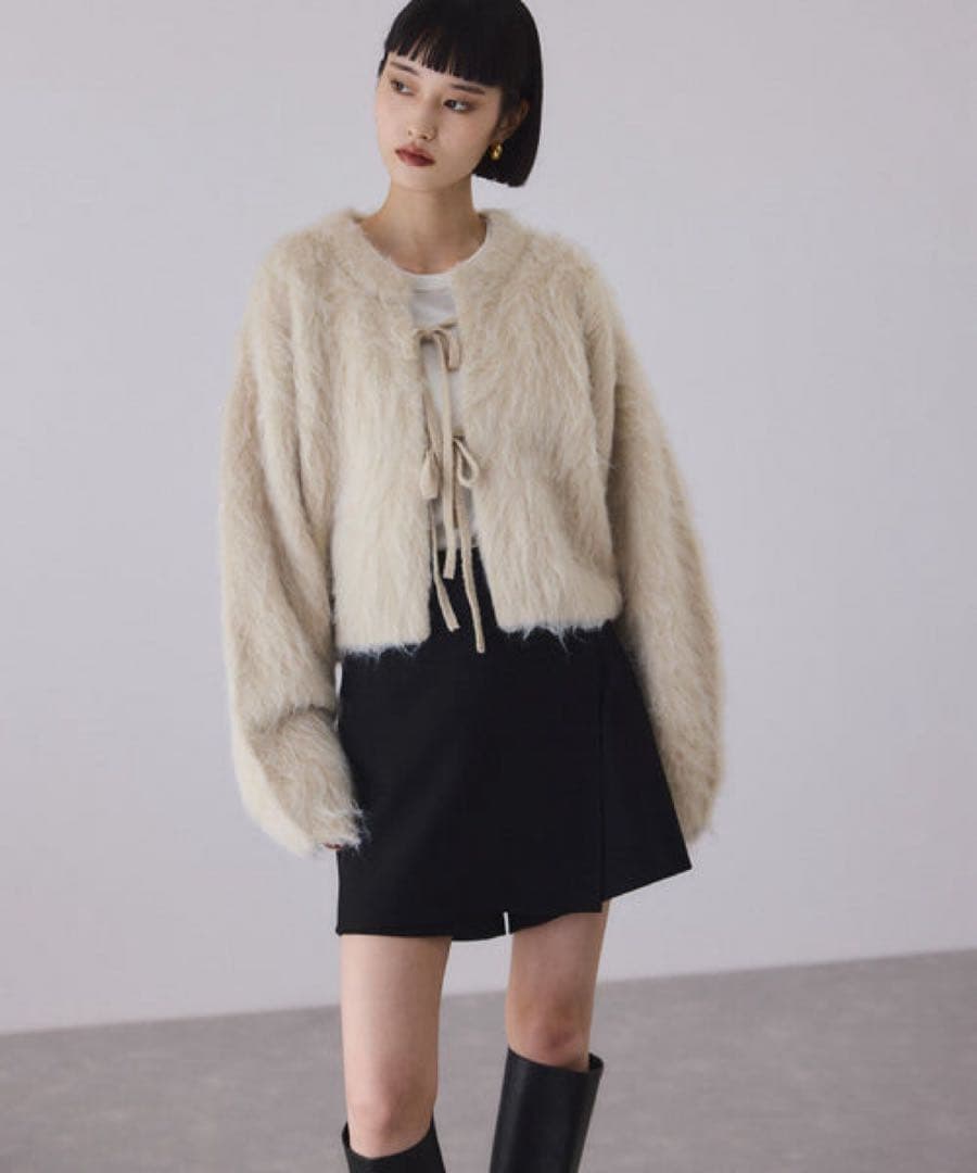 【美品 】ADAM ET ROPÉ アルパカフラッフィーカーディガン F