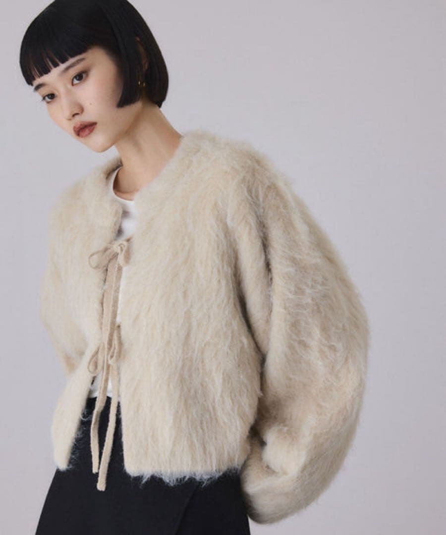 【美品 】ADAM ET ROPÉ アルパカフラッフィーカーディガン F