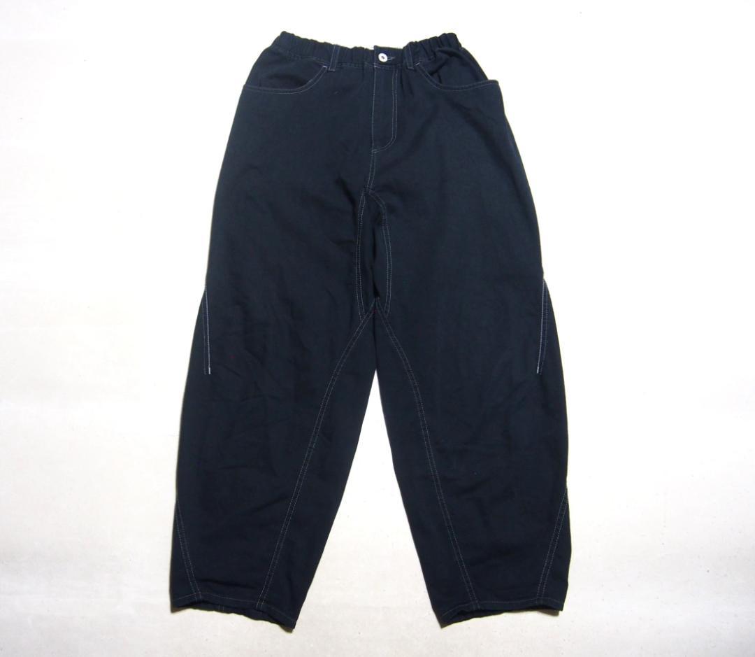 and wander アンドワンダー デニムワイドパンツ WS Black