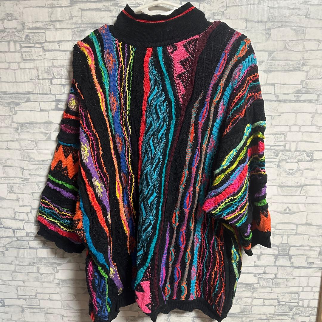 COOGI 3Dニット ハーフジップ XL 豪州製　オーストラリア　一点物