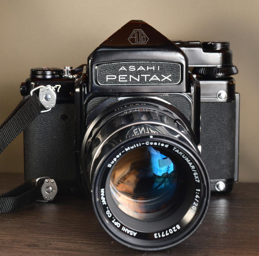 【分解清掃・整備済】 PENTAX 6×7 TTLファインダー 67 レンズ付き