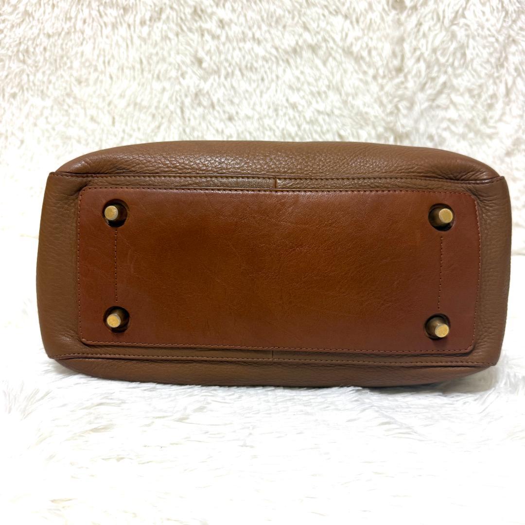 【美品】CELINE セリーヌ ハンドバッグ ボストンバッグ レザー ブラウン