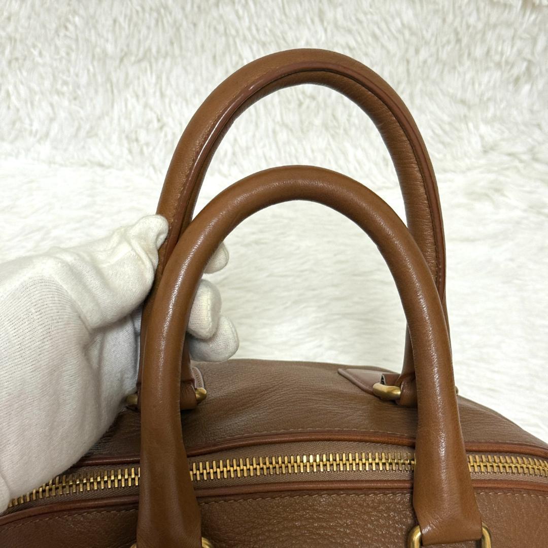 【美品】CELINE セリーヌ ハンドバッグ ボストンバッグ レザー ブラウン