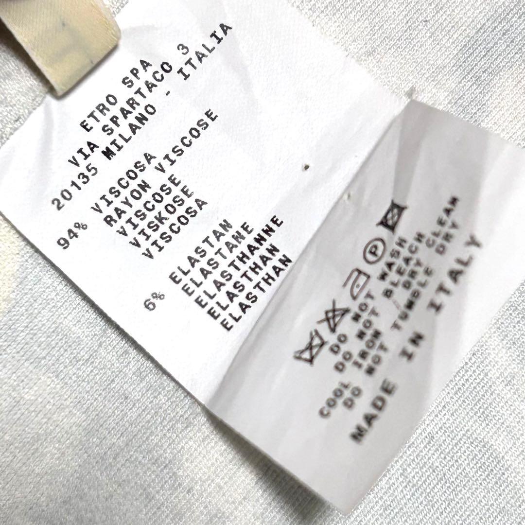 良品　エトロ　テーラードジャケット　42 マルチカラー　ストレッチ　総柄