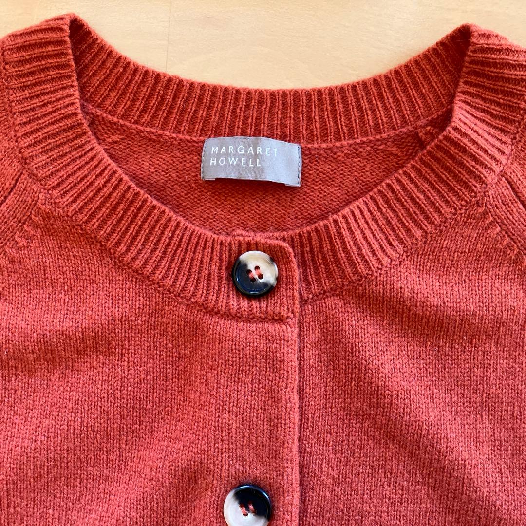 マーガレットハウエル　カシミア混ニットカーディガン