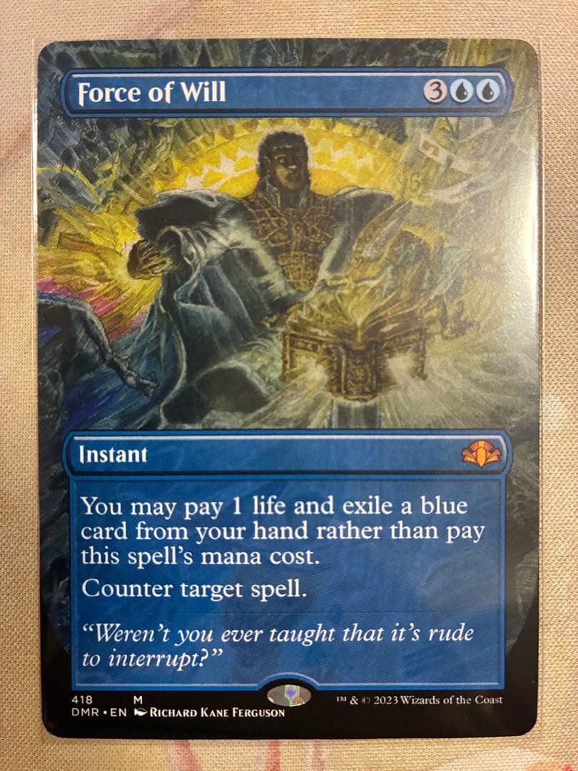 MTG 意志の力/Force of Will DMR ボーダーレス版 英語 1枚