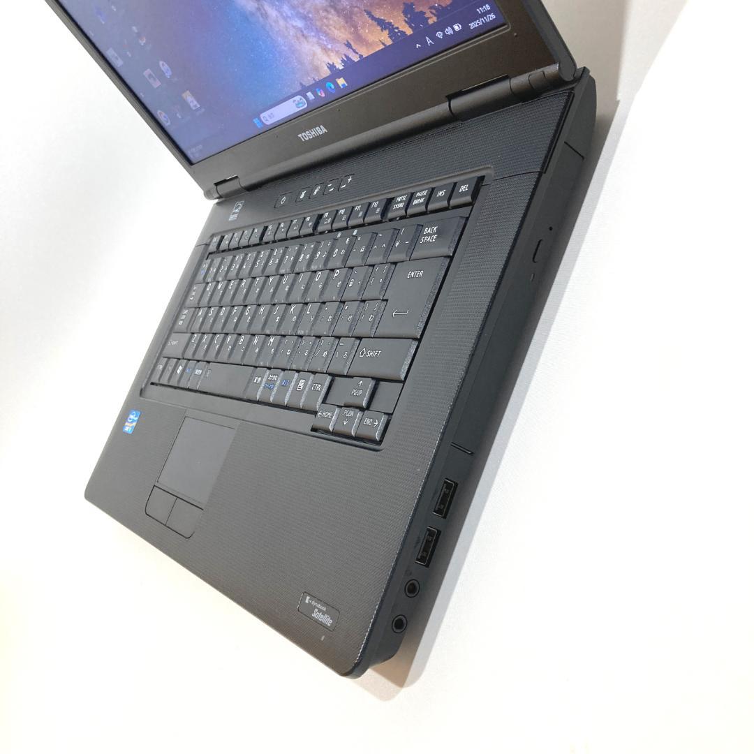 初心者✨快速・大画面・DVD・大容量✨黒✨すぐ使えるノートパソコン◇T392-2