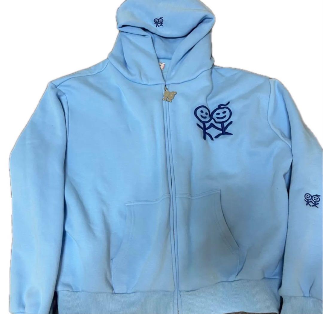 urbansophistication ライトブルー ジップアップパーカー