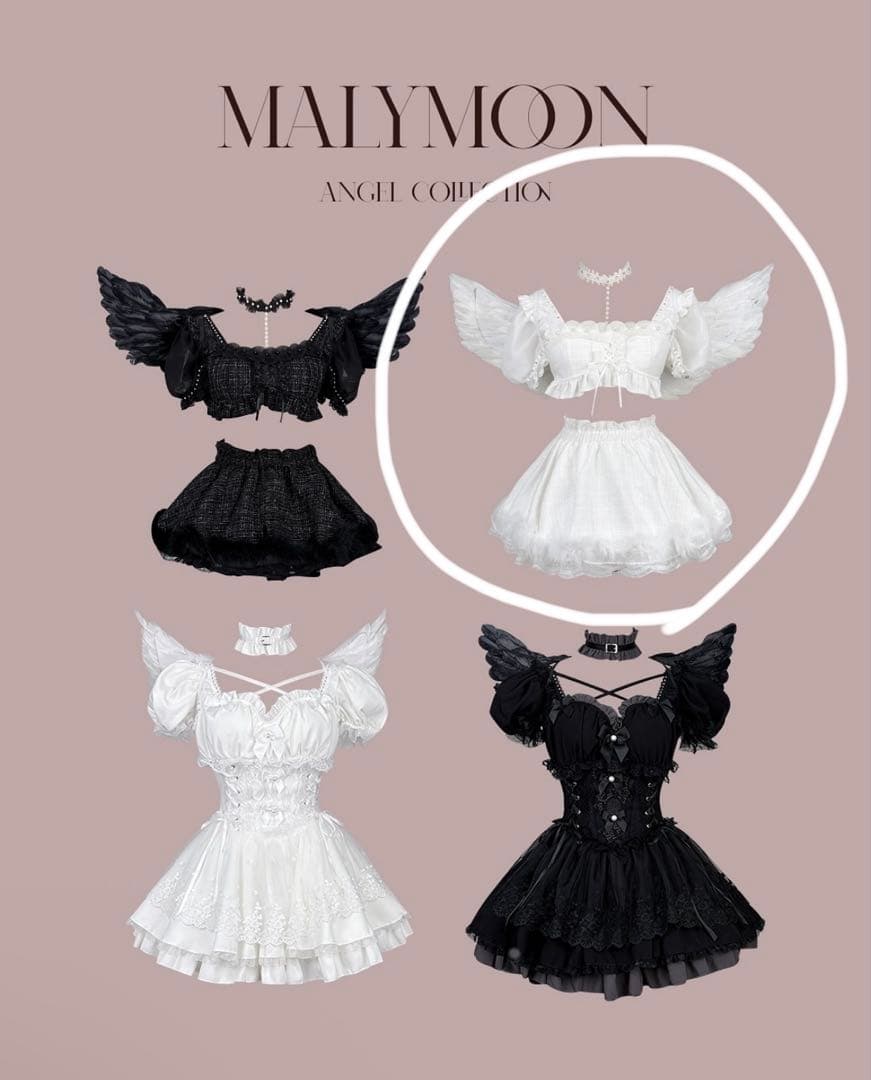 Malymoon 天使コス衣装　エレガンスツイードホワイトエンジェル