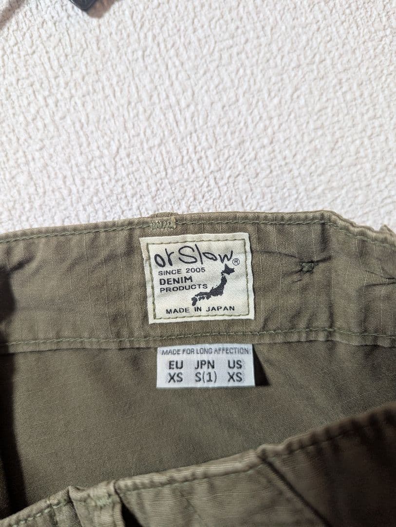 パンツ orSlow US army fatigue pants olive