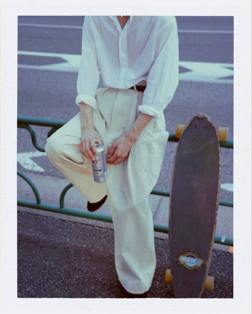 I am dork Work pants ChinoBEIGE ムラ染チノ