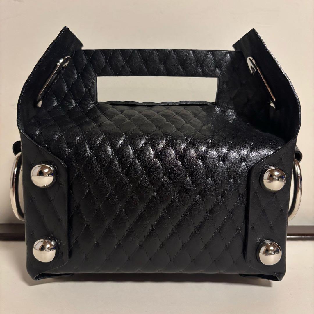 バッグ MASU 25AW LEATHER CAKE MINI BAG BLACK