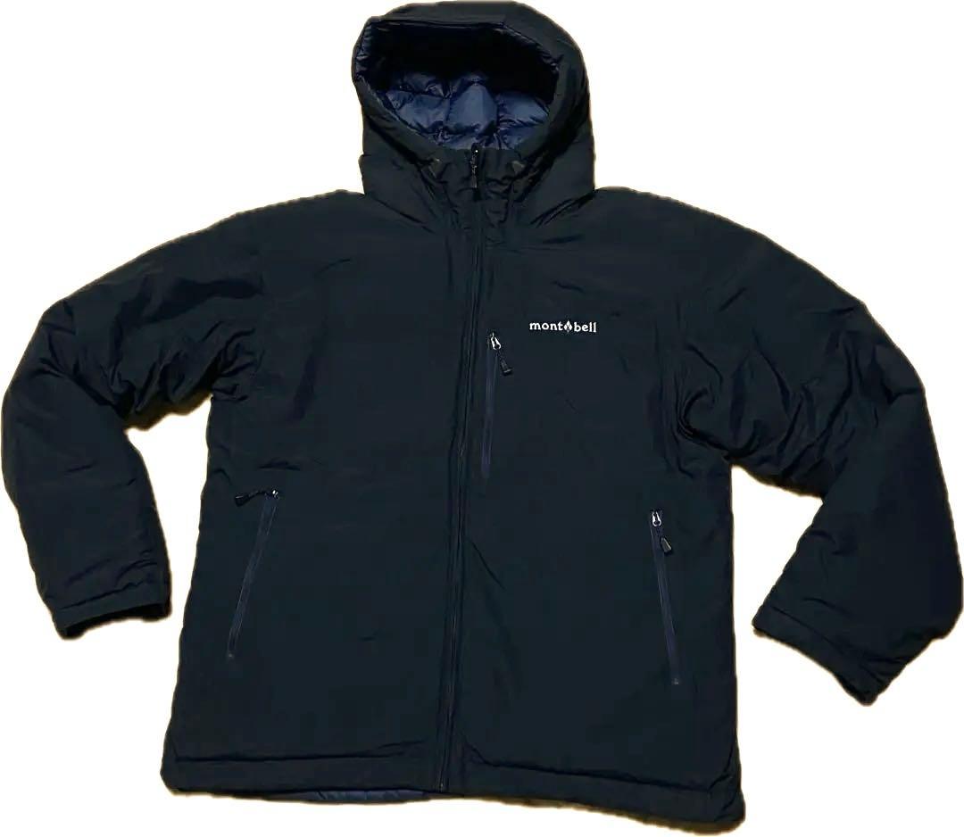 モンベル 1101492 コロラドパーカ リバーシブル ダウンジャケットL黒x紺