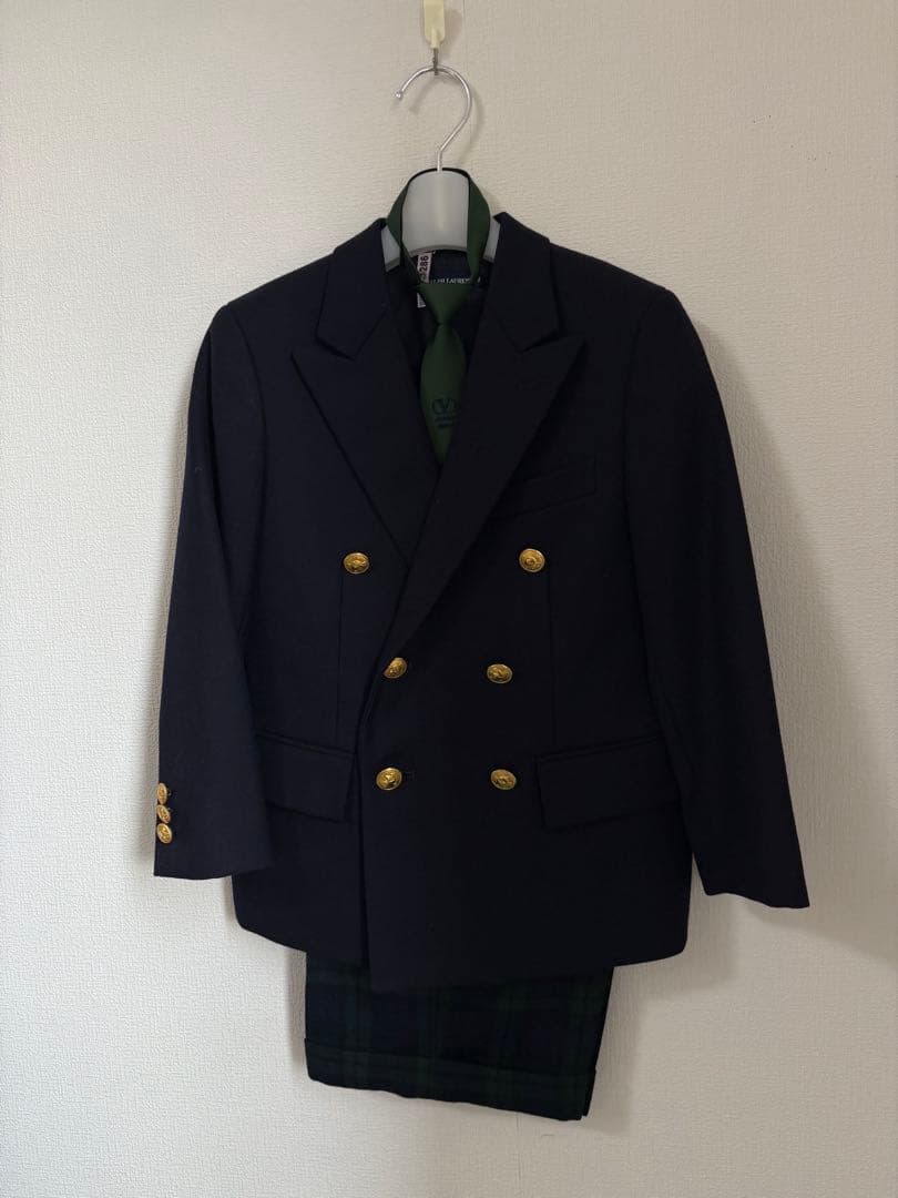 ラルフローレン 120サイズ　濃紺ダブル　セットアップ　美品