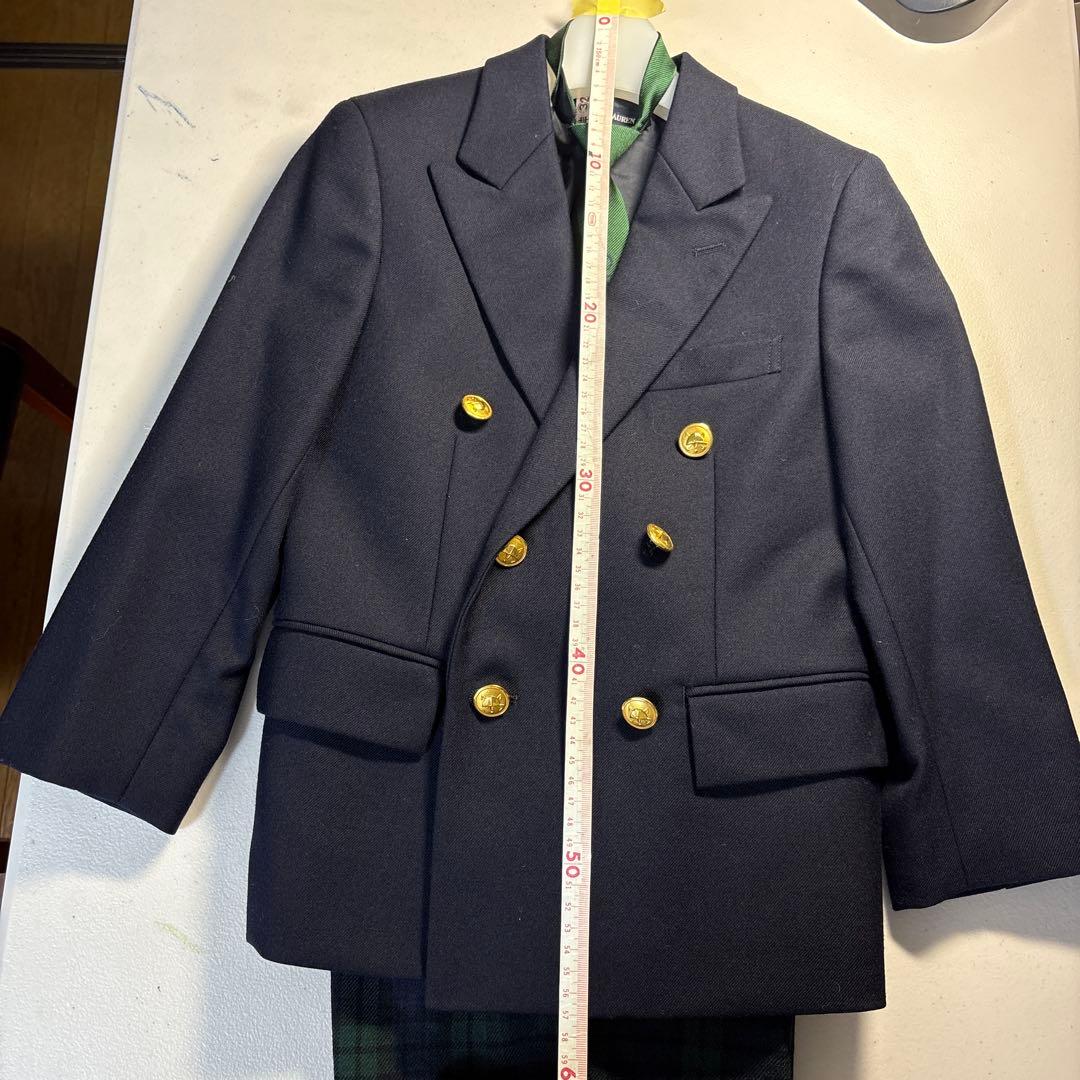 ラルフローレン 120サイズ　濃紺ダブル　セットアップ　美品