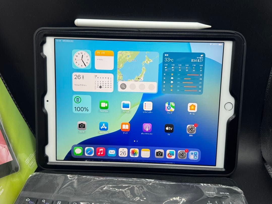 90%SIMフリーお絵かきipadスタンド型ハードケースキーボードペンシル