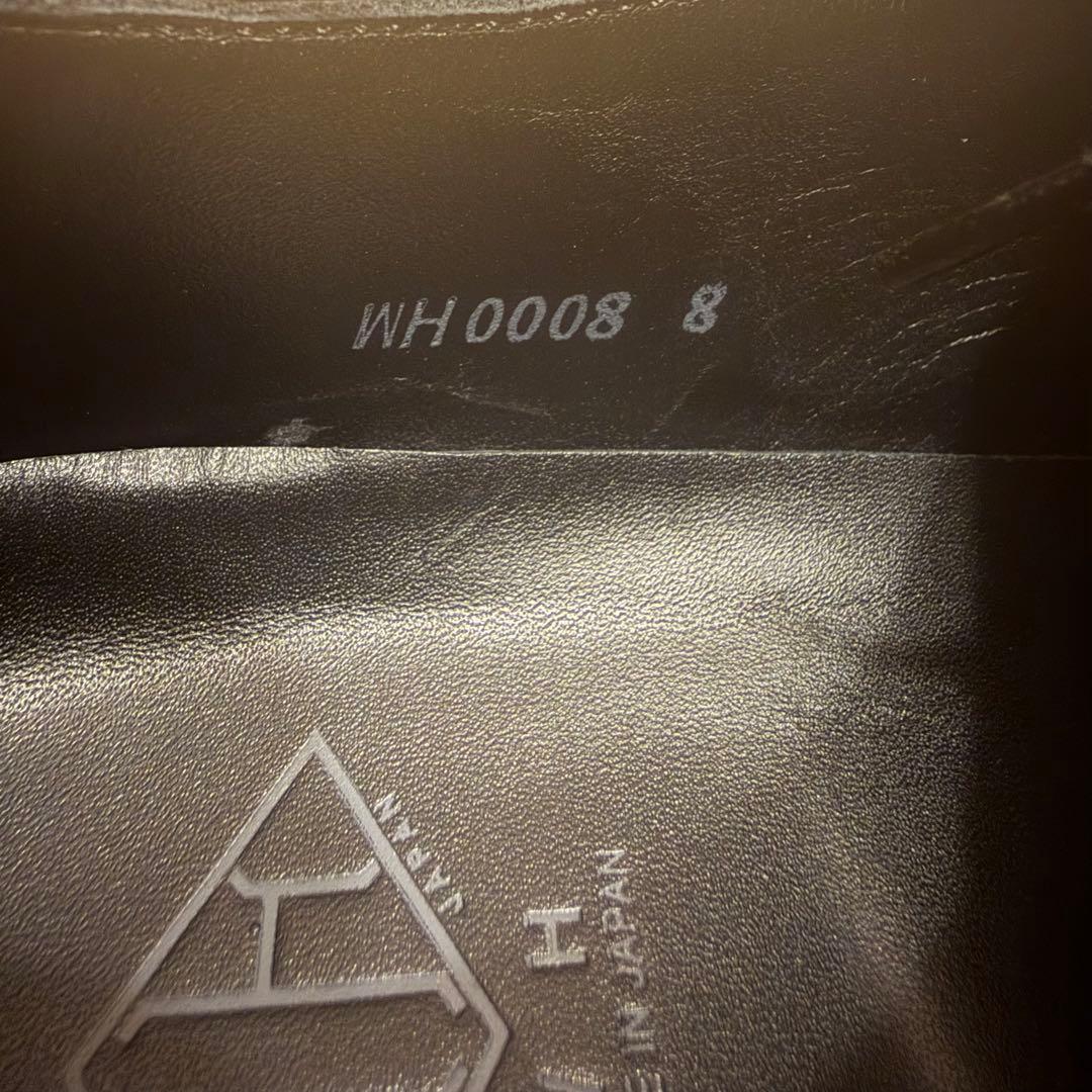 WHダブルエイチ 外羽根プレーントゥシューズ