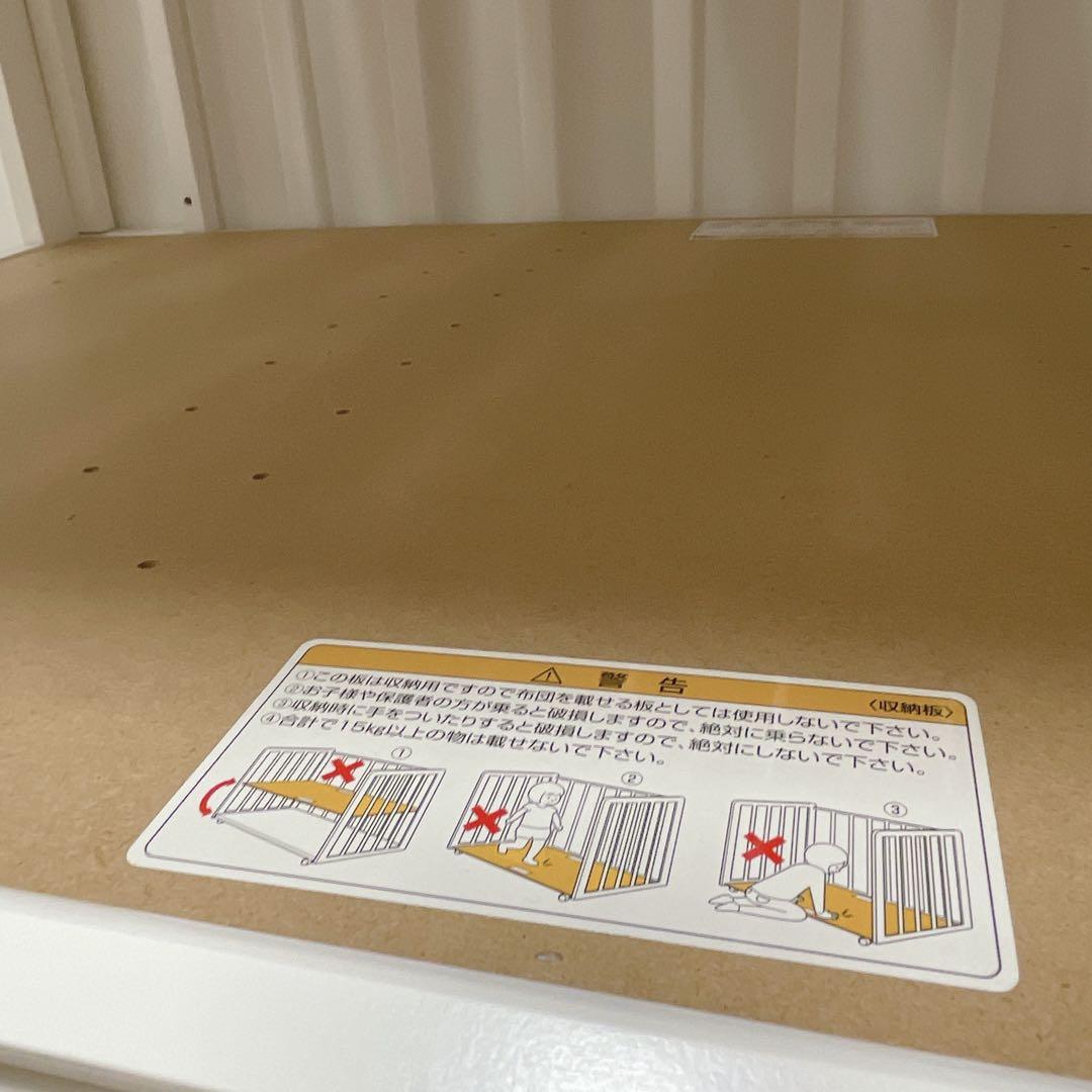 【カトージ】ベビーベッド/ホワイト/木製/ハイタイプ/説明書付き