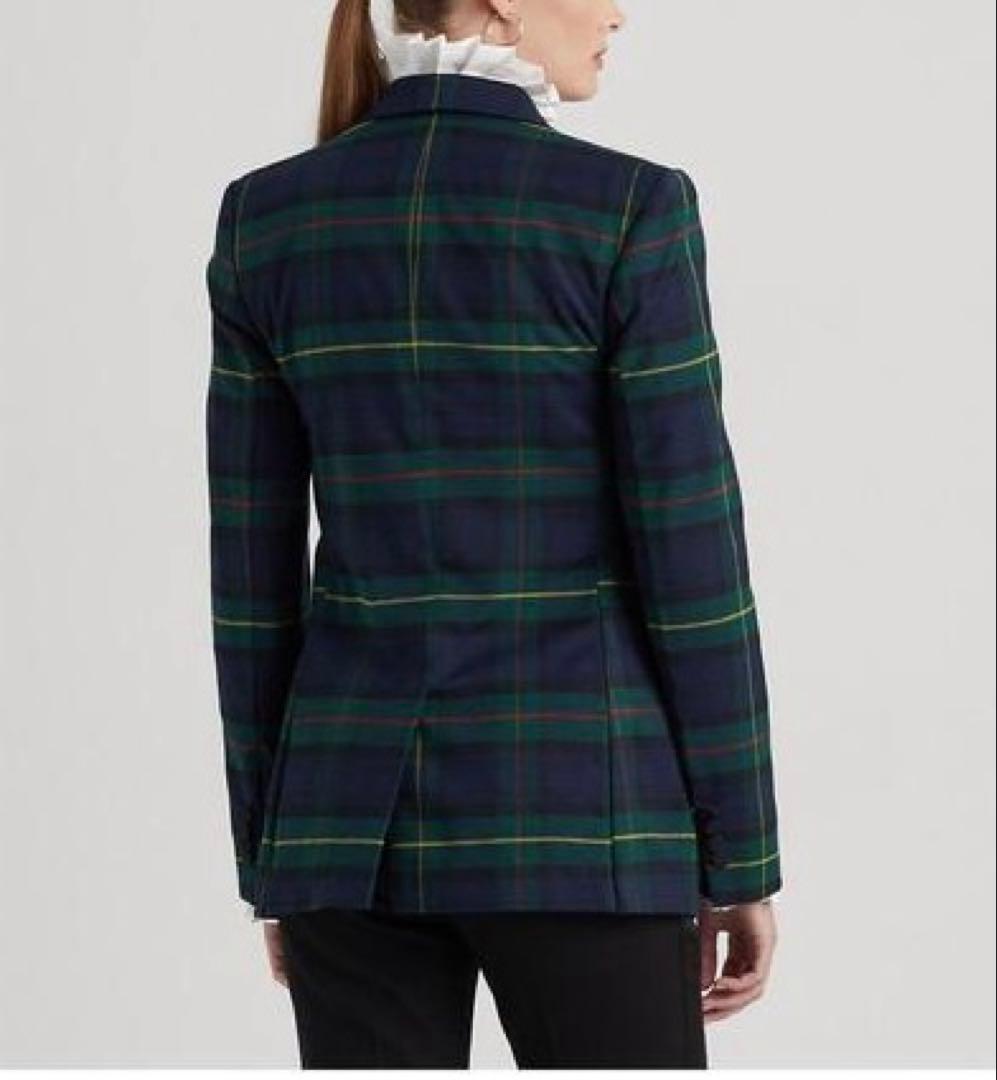 【ローレンラルフローレン】テーラードジャケット　ブリオン刺繍　洗える　チェック