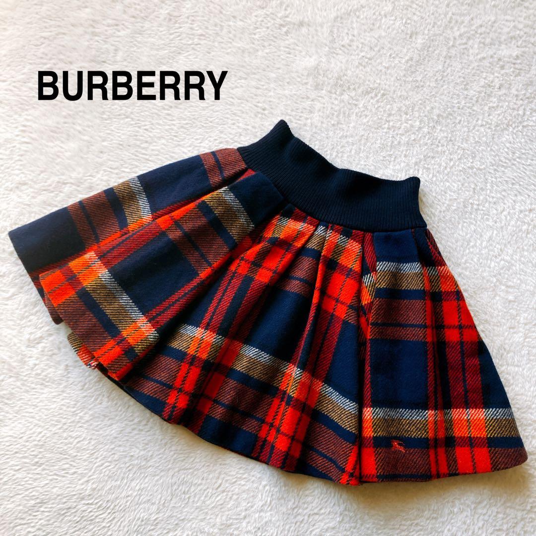 バーバリー ブルーレーベル BURBERRYフリル ミニスカート ノバチェック柄