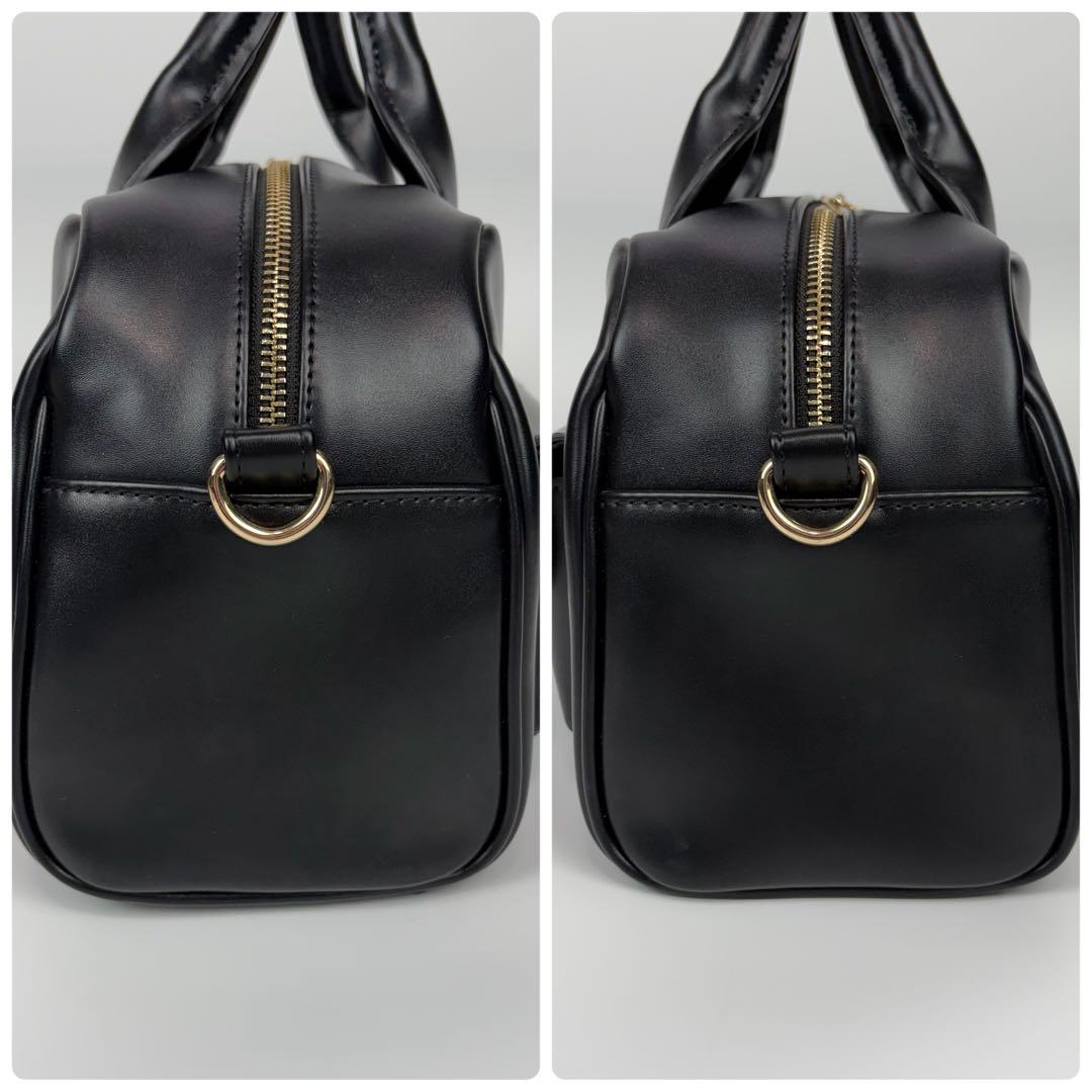 未使用✨マリークワント Wフラップポケット デイジー 2way ハンドバッグ 黒