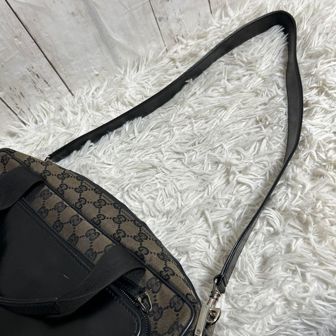 GUCCI GGキャンバス レザー　ビジネスバッグ トートバッグ　ハンドバッグ