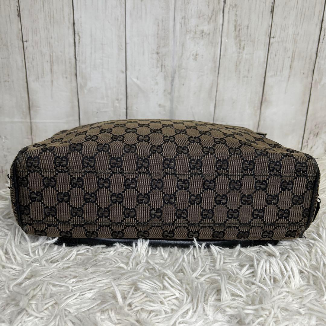 GUCCI GGキャンバス レザー　ビジネスバッグ トートバッグ　ハンドバッグ