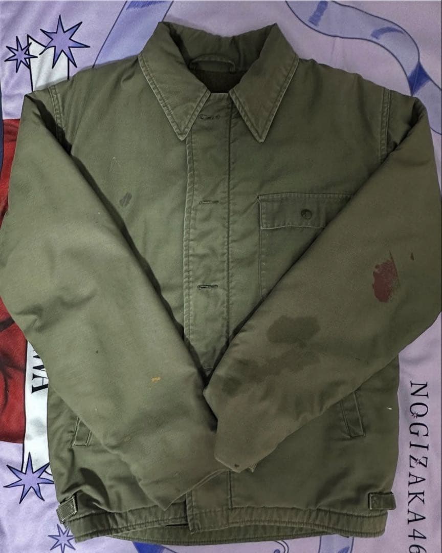 80s U.S NAVY A-2デッキジャケット N-1 B-15