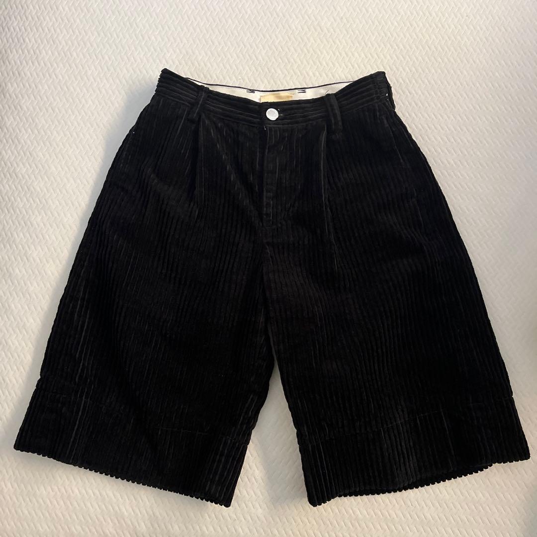【shishikui】シシクイ　コーデュロイS/ブラック　サイズS