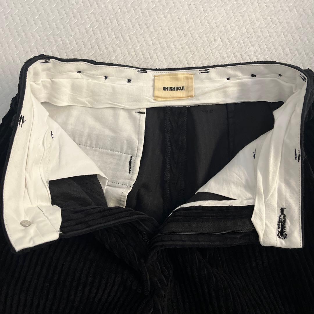 【shishikui】シシクイ　コーデュロイS/ブラック　サイズS