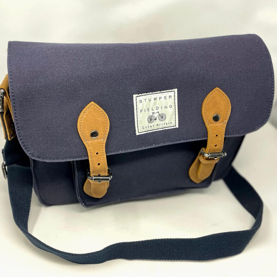 未使用★Stumper and Fielding ネイビー メッセンジャーバッグ