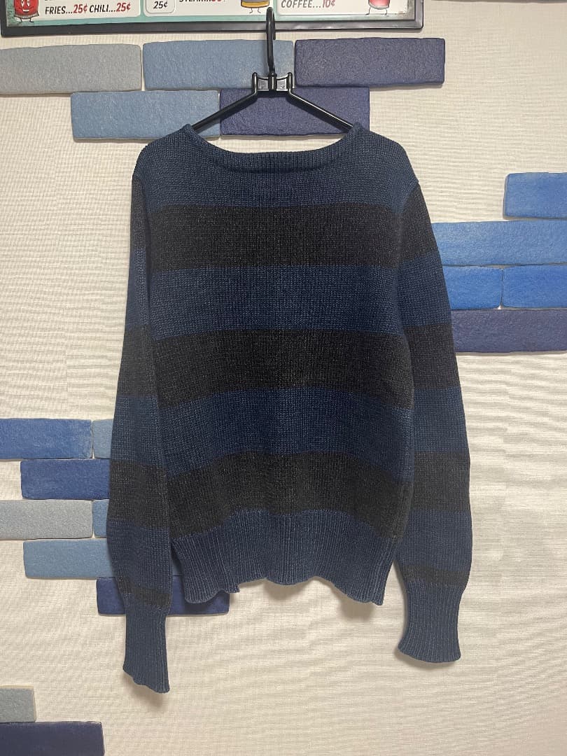 RRl Ralph Lauren ネイビー・ブラックストライプセーター M