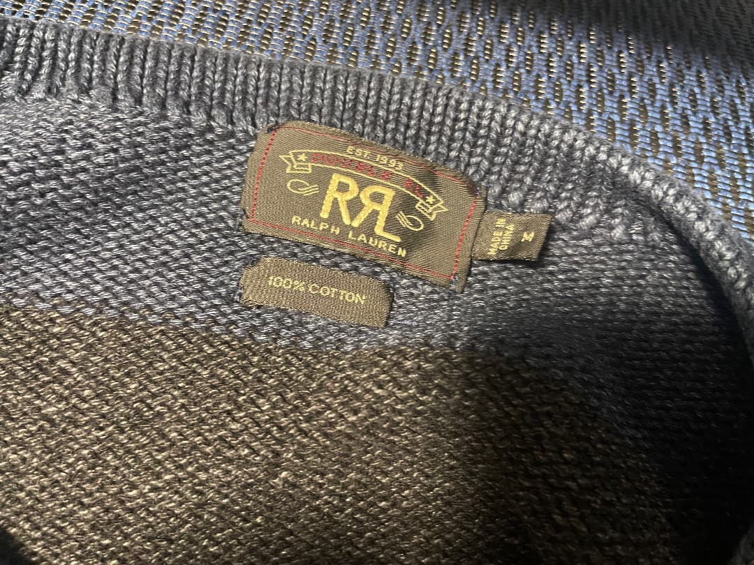 RRl Ralph Lauren ネイビー・ブラックストライプセーター M