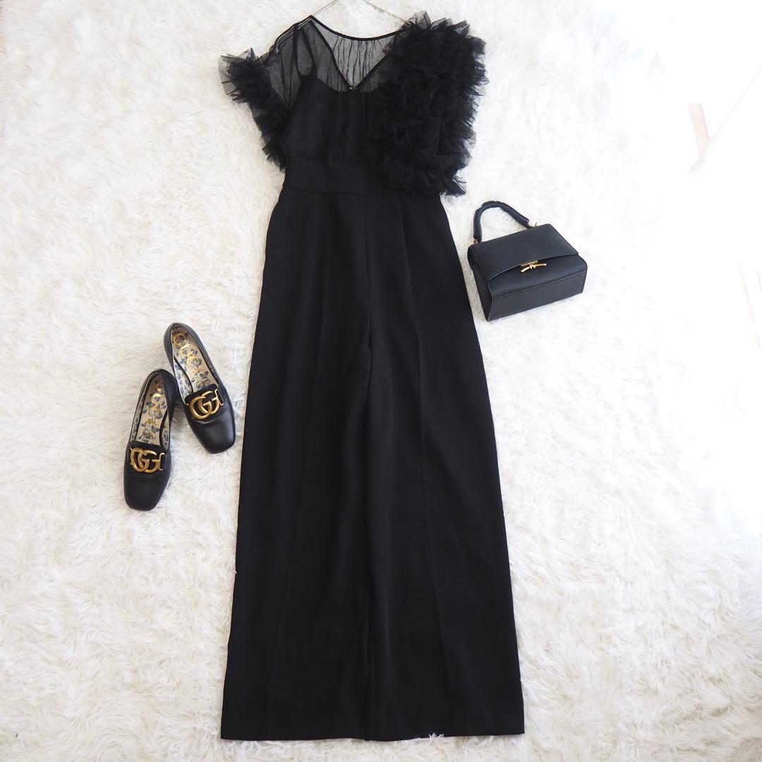 美品 ラグナムーン チュールドッキングコンビネゾンフリルオールインワン 結婚式