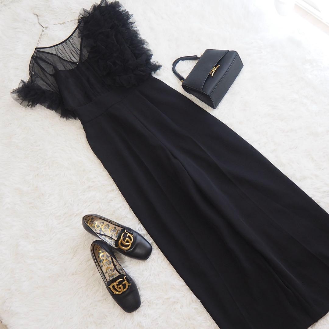 美品 ラグナムーン チュールドッキングコンビネゾンフリルオールインワン 結婚式