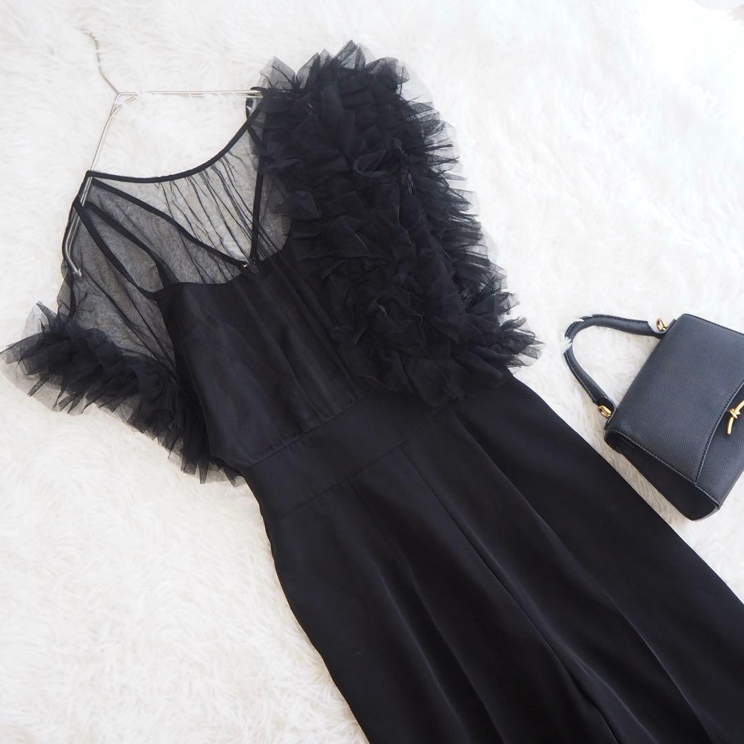 美品 ラグナムーン チュールドッキングコンビネゾンフリルオールインワン 結婚式