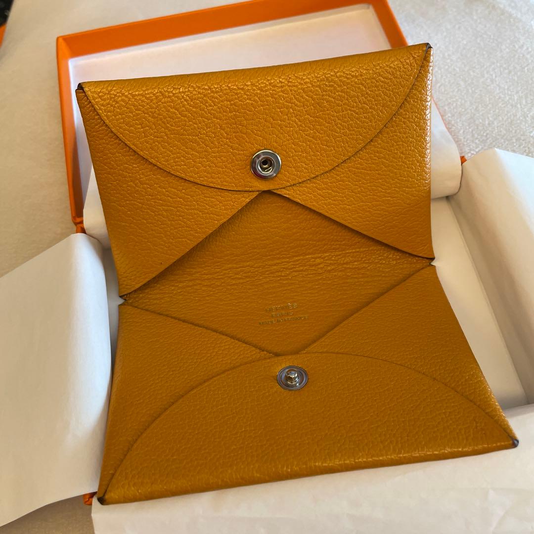 中古HERMESエルメス/名刺入れカルヴィ