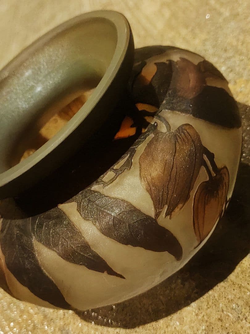 ★専用【希少】エミールガレ Emile Galle クレマチス紋花器 花瓶 小壺